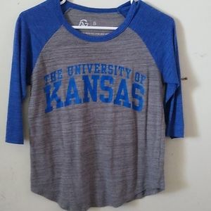 Gray and Blue long sleeve shirt